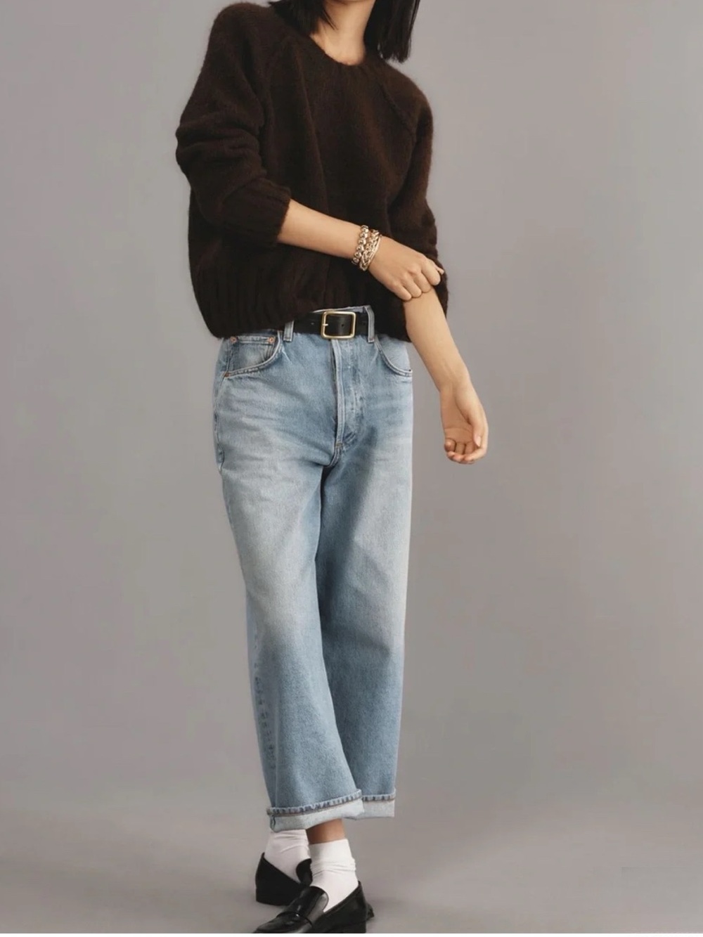 Anthropologie Cline Chunky Crew-Neck Sweater